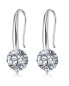 Crystal Dangle Earrings with 1.5 Carat Cubic Zirconia Stone