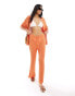 Фото #3 товара SNDYS crochet flared trouser co-ord in orange