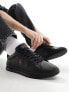 Polo Ralph Lauren Heritage Court trainer with red logo in black