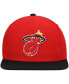 ფოტო #3 პროდუქტის Men's Red, Black Miami Heat Hardwood Classics Team Two-Tone 2.0 Snapback Hat