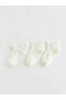 LCW baby Baskılı Kız Bebek Patik Çorap 3'lü