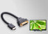 Фото #3 товара Kabel przewód adapter przejściówka DVI żeński - HDMI męski 22cm czarny