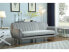 Sofa aus grauem Samt "Evans" - 195 x 84