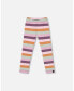 Big Girls Jersey Leggings Multicolor Stripe