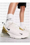 Фото #4 товара Air Max 270 Trainers in White and Gold Sneaker Kadın Beyaz Günlük Spor Ayakkabı