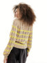 Фото #7 товара JDY lightweight pointelle jumper beige & yellow