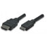 Techly ICOC-HDMI-B-015 - 1.8 m - HDMI Type A (Standard) - HDMI Type C (Mini) - 10.2 Gbit/s - Black
