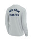 Фото #3 товара Men's and Women's Gray New York Yankees Super Soft Long Sleeve T-shirt