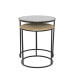 Aluminum Industrial Accent Table, Set of 2