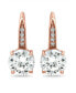 ფოტო #1 პროდუქტის Cubic Zirconia Leverback Earrings in Sterling Silver, 18K Gold Over Sterling Silver or 18k Rose Gold Over Sterling Silver, Created for Macy's