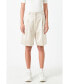 Women's Pleated Wide Satin Shorts