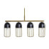 Ceiling Light DKD Home Decor Black Golden 220 V 50 W (60 x 11 x 26 cm)