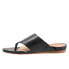 Softwalk Chandler S2306-001 Womens Black Wide Leather Thong Sandals Shoes