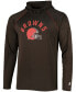 Фото #3 товара Men's Brown Cleveland Browns Raglan Long Sleeve Hoodie T-shirt