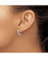 ფოტო #3 პროდუქტის Stainless Steel Polished Crystals Hoop Earrings