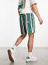 Фото #3 товара New Look pull on stripe short in green