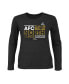 Women's Black Baltimore Ravens 2023 AFC North Division Champions Plus Size Conquer Long Sleeve Crew Neck T-shirt