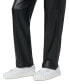 ფოტო #5 პროდუქტის Women's High-Rise Faux-Leather Drawstring Pants