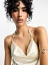 Фото #5 товара Vila Bridal satin cami halterneck top co-ord in cream