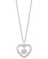 Enchanted Disney Fine Jewelry diamond Elsa Snowflake Heart Pendant Necklace (1/5 ct. t.w.) in Sterling Silver, 16" + 2" extender