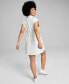 ფოტო #2 პროდუქტის Women's Short-Sleeve Belted Shirtdress