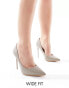 Фото #1 товара Truffle Collection wide fit high heel court shoe in taupe