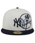 Фото #2 товара Men's Cream/Navy New York Yankees Lonestar 59FIFTY Fitted Hat