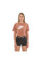 NikeW NSW TEE ESSNTL CRP ICN FTR Kahverengi Kadın Tshirt BV6175-215