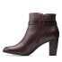 Фото #5 товара Clarks Alayna Juno 26152979 Womens Burgundy Leather Ankle & Booties Boots