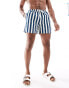 Фото #1 товара New Look tom striped swim shorts in navy