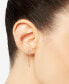 ფოტო #4 პროდუქტის Diamond Cross Chain Front to Back Drop Earrings (1/4 ct. t.w.) in 10k Gold, Created for Macy's