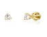 Charming gold-plated stud earrings with zircons SVLE1501XH2GO