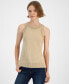 ფოტო #1 პროდუქტის Women's Metallic Sleeveless Sweater