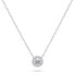 Фото #1 товара Sparkling silver necklace with zircons NCL136W