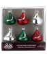 Фото #1 товара Kurt Adler Set Of 6 1.5In Glass Hershey's Mini Kisses Ornaments Multicolor