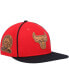 ფოტო #1 პროდუქტის Men's Red, Black Chicago Bulls Heritage Leather Patch Snapback Hat