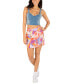 ფოტო #1 პროდუქტის Juniors' Quilted Vines Mini Skirt