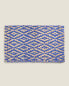 Rectangular geometric design jute doormat Синий, 45 x 75 cm - фото #1