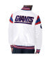 Men's White New York Giants Satin Full-Snap Varsity Jacket