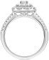 ფოტო #3 პროდუქტის Diamond Double Halo Engagement Ring (3/4 ct. t.w.) in 14k White Gold