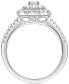 ფოტო #3 პროდუქტის Diamond Double Halo Engagement Ring (3/4 ct. t.w.) in 14k White Gold