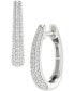 ფოტო #3 პროდუქტის Lab Grown Diamond Small Hoop Earrings (1 ct. t.w.) in Sterling Silver