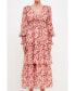 Фото #1 товара Women's Floral Chiffon Wrapped Maxi Dress