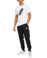 Фото #4 товара Men's Ess Logo-Print Fleece Cargo Jogger Pants