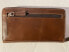 Mancini Women's Croco Collection Rfid Secure Clutch Wallet Brown Nickel