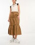 Фото #6 товара Basic Pleasure Mode solstice tiered maxi skirt in chocolate