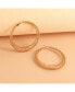 ფოტო #3 პროდუქტის Women's Ribbed Hoop Earrings