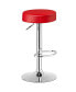 Фото #11 товара Барный стул с подлокотниками Costway 1 PC Round Bar Stool Adjustable Swivel Pub Chair U Leather