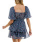 ფოტო #2 პროდუქტის Juniors' Smocked Tiered Fit & Flare Dress