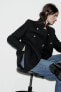 Фото #1 товара Двубортное пальто из смесовой шерсти с высоким воротником ZARA